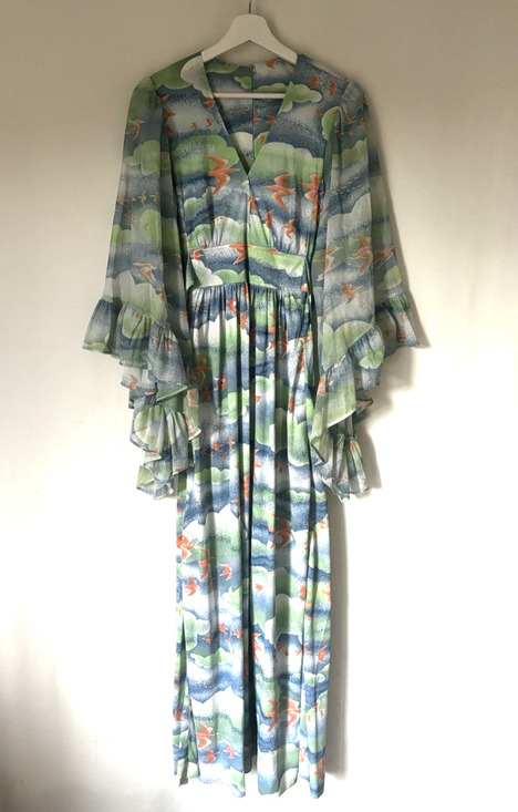 Montgomery Ward Dresses & Skirts - Vintage Montgomery Ward Dress Medium Floral Multicolor Boho Goddess Aline 70s
